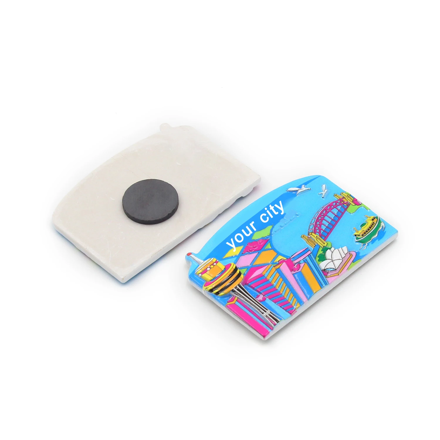 Custom Printed Resin Craft Poly Fridge Magnet Tourist Souvenirs Fish Maldives 3D Resin Craft Refrigerator Magnet