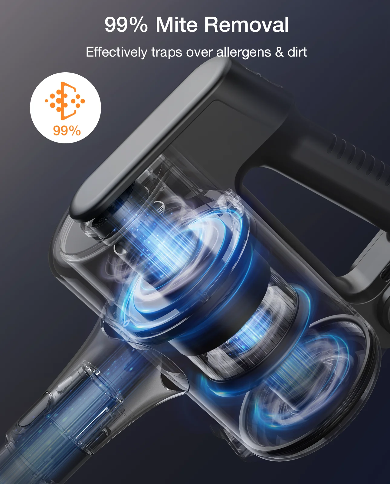 Moosoo S5Mate Portable Cordless Vacuum Cleaner Stick Vacuums Cordless Vacuum Cleaner 80000 Rpm High-Speed