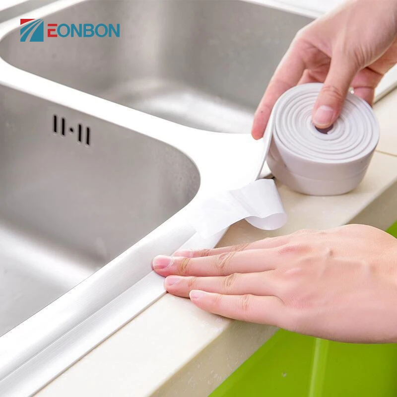 EONBON Factory Wholesale Tub and Wall Peel and Stick Caulk Strip Tape PVC Caulk Strip Tape Self-Adhesive Sealing for Kitchen