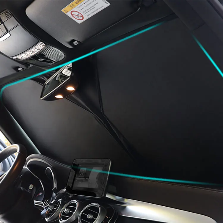 Foldable 2023 Car Front Window Windshield Sun Shade Durable Material Car Sun Visor for UV Rays Special for Tesla Model Y
