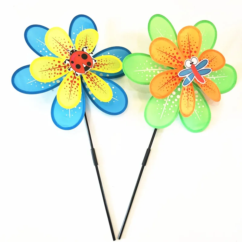 Modern double flower shape decorative home accessories windmill