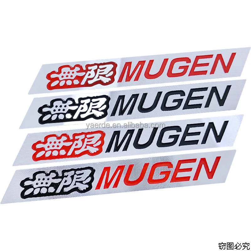 MUGEN aluminum badge car side trunk protection badge sticker exterior accessories car tuning logo FOR Honda