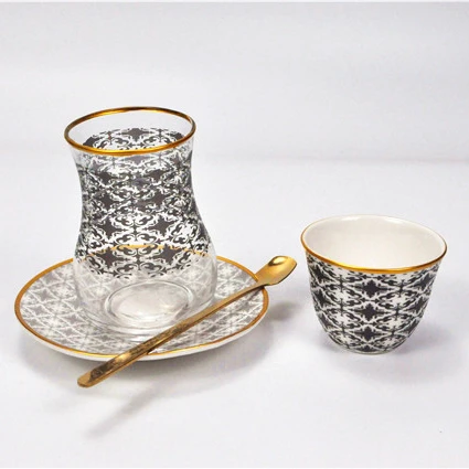 Хит продаж, керамическая кофейная чашка в турецком стиле, набор блюдце, чашка Cawa, блюдце, стеклянная чашка, набор блюдце
