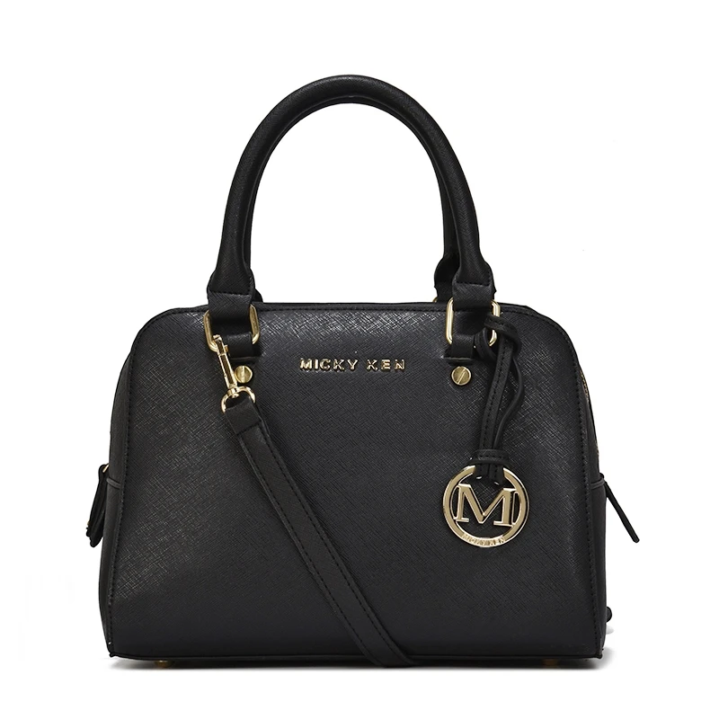 Fashion designer brand black leather ladies small square bag messenger bag With Good After-sale Service