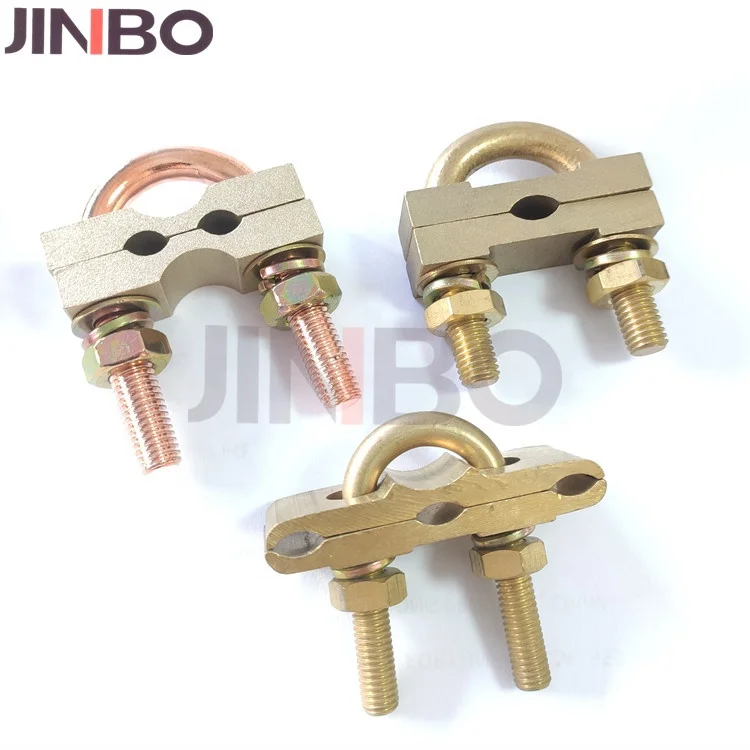 Real Manufacturer High Quality Electrical Grounding Clamp Brass U Bolt Rod Clamps
