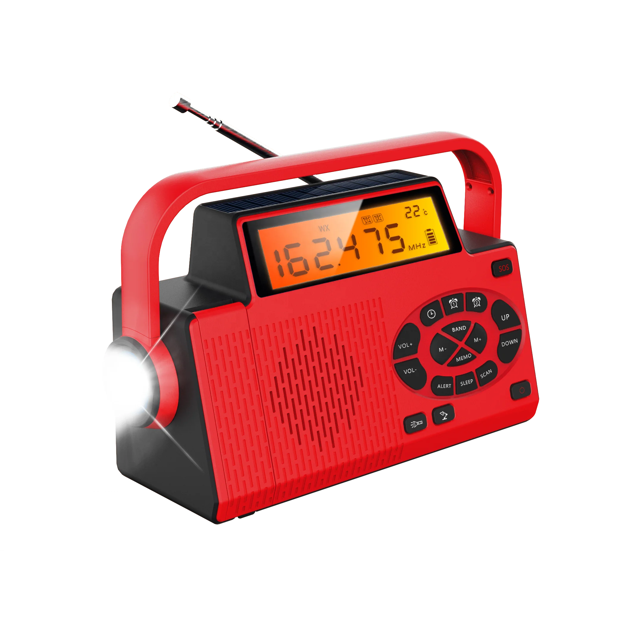 XSY-310 Hot Portable 5000mAh Battery Power Bank flashlight Solar Digital Radio Speaker NOAA weather signal SCAN and ALERT