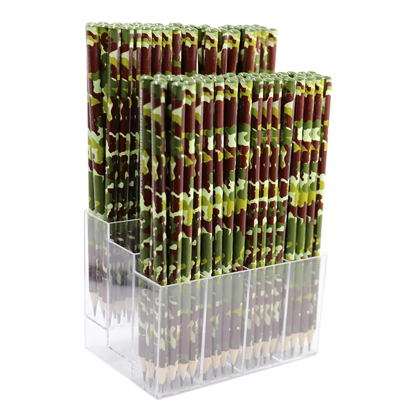 HONGHU shrink HB 2B pencil with dipping Custom Color Newest Promotional Wooden Black Set Body OEM Wood Belt Lead Packing School