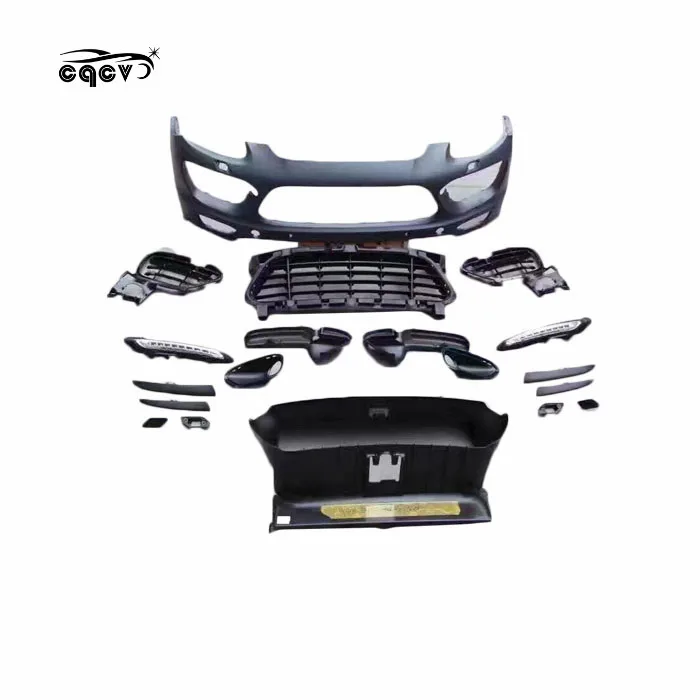 Plastic material turbo body kit for Porsche cayenne 958 front bumper rear diffuser for porsche cayenne 958 facelift