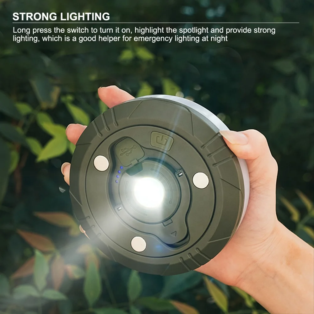 Portable Camping String Lights Durable Waterproof Festive Atmosphere Outdoor Camping Lamps Rechargeable Tent Light