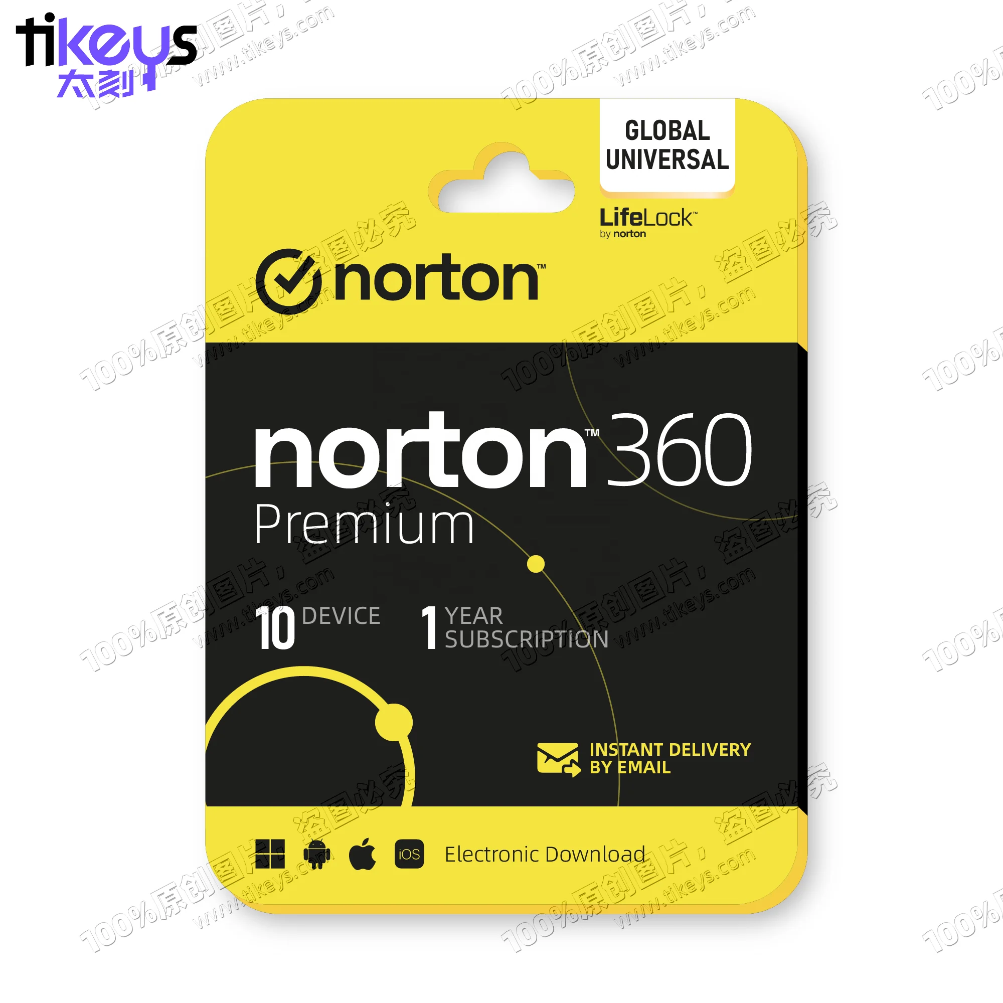 24/7 Online Norton 360 Premium 2023 10 Devices 1 Year Key Global Universal License Antivirus Security Software