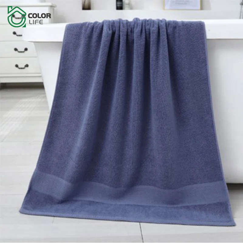 Hot Sale Wholesale Thick Adult Beach Bath Towel Solid Color Cotton Cute Towel