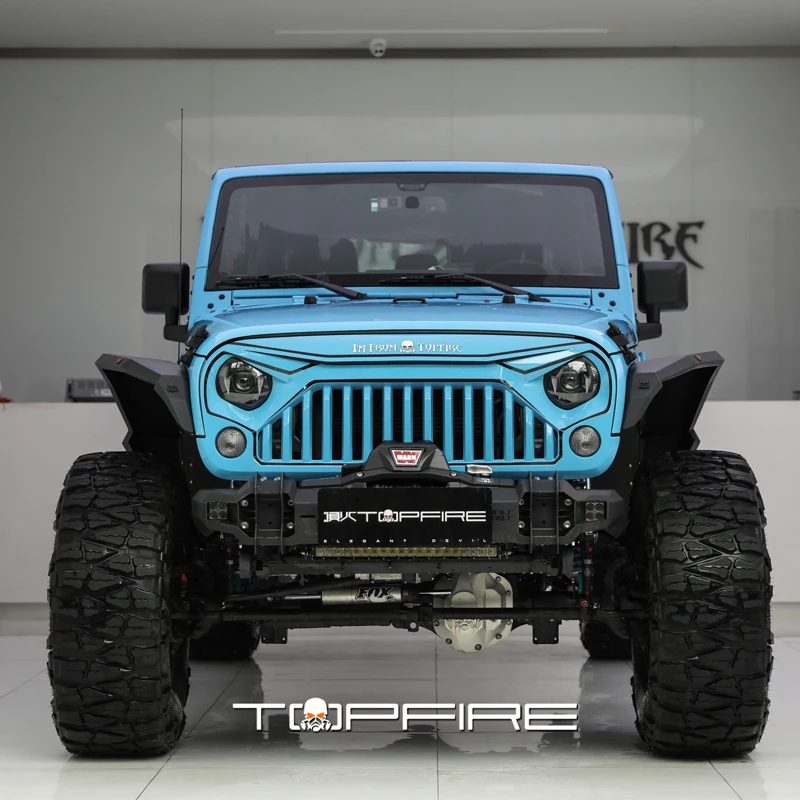 
Модифицированный автомобильный гриль TOPFIRE для Jeep Wrangler JK 