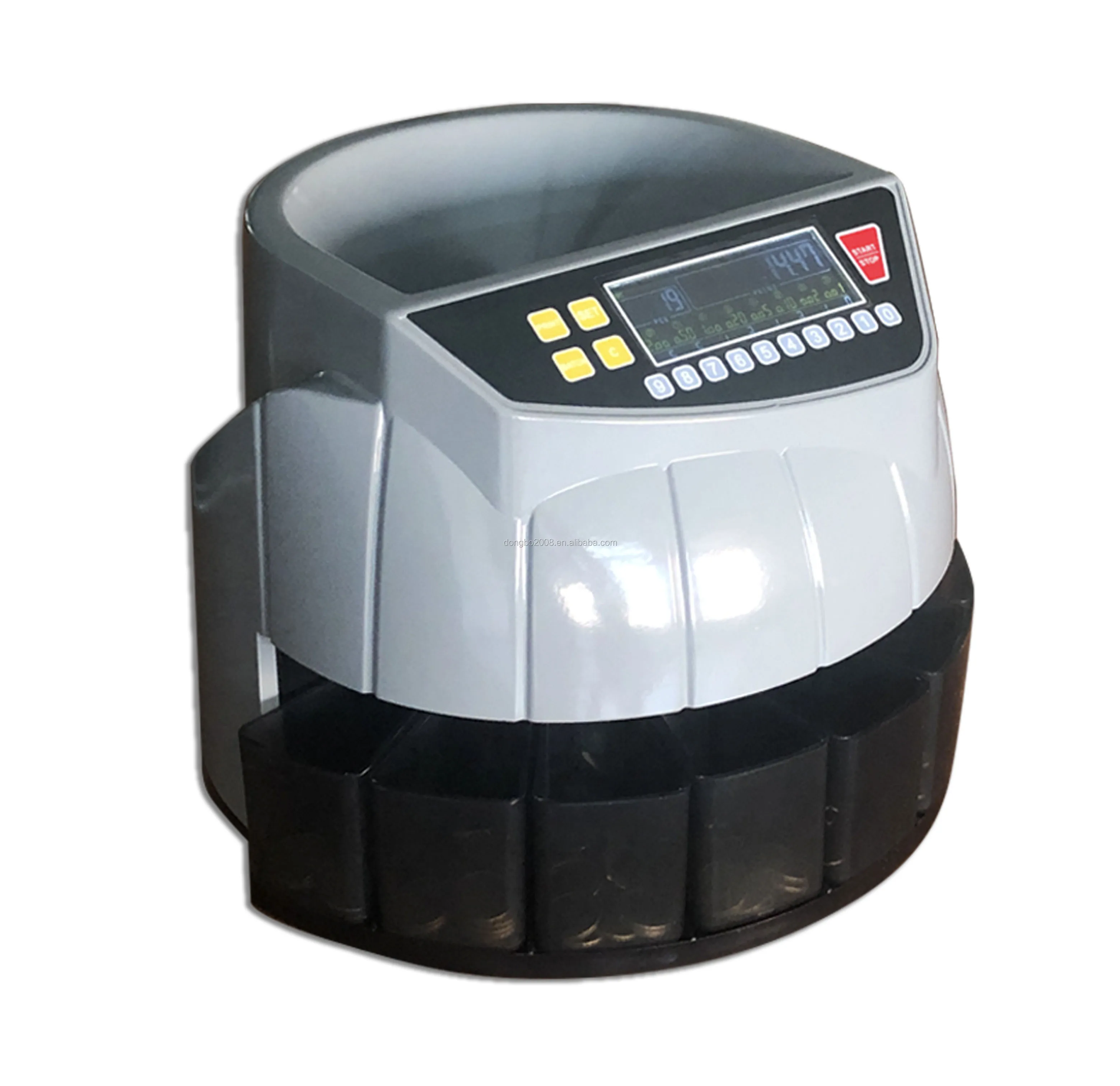 DB380 NEW LCD coin  counter and  coin sorter with coin tubes