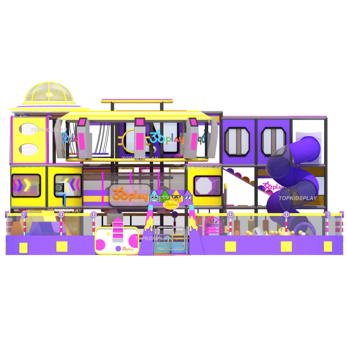 Настраиваемые 360 игровые площадки в помещении для всесторонних игр