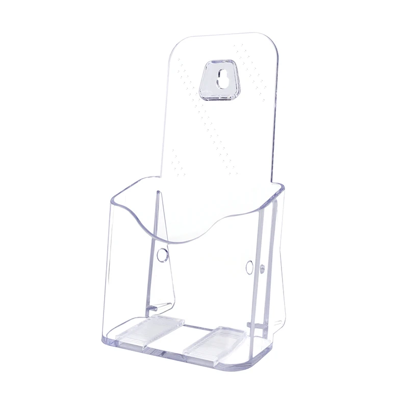 Wall Mounted Brochure Holder Desktop Acrylic Literature Stand Custom Magazine Display Stand