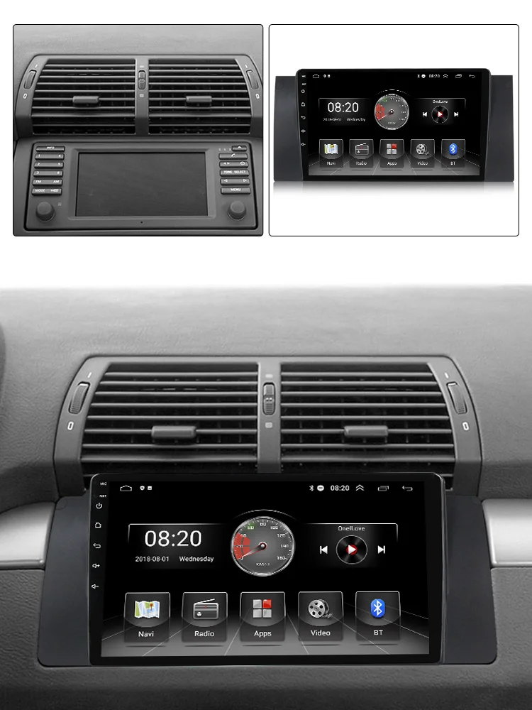  Android четырехъядерный автомобильный DVD-плеер для BMW X5 E53 E39 1999-2006 мультимедийный видеонавигатор GPS автомобильное радио
