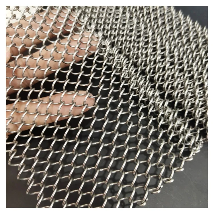 Stainless Steel Chain Mesh Curtains Semitransparent Metal Shower Curtain For Bathroom