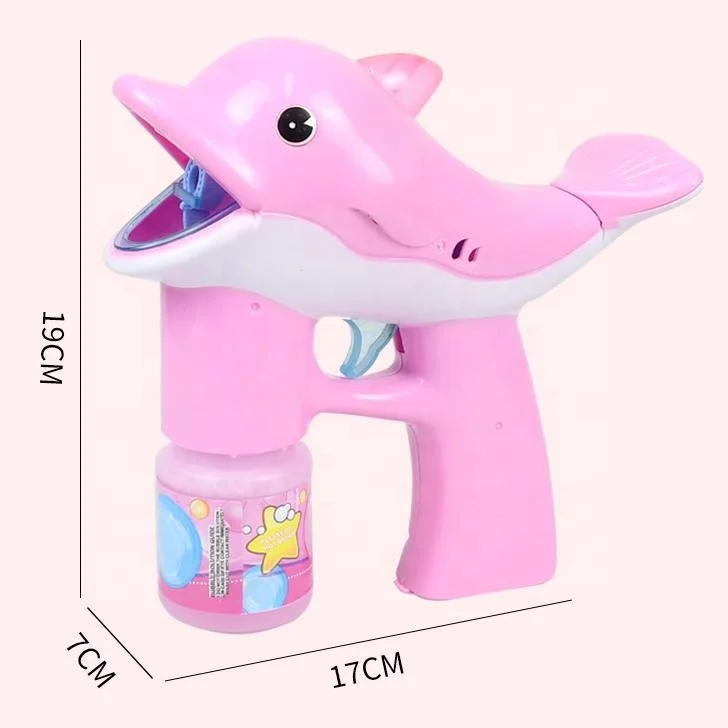 Hot sell out door electric Educational bubble stick toys kid bubble gun With music and lights kids toys juguetes Dolphin toys