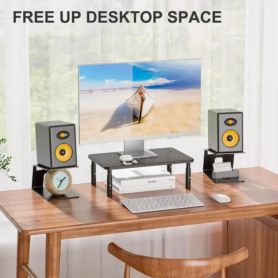 Metal table Speaker Stands Pair Bookshelf studio speaker stand for Better Audio Experience
