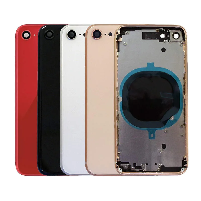 Высококачественная задняя крышка корпуса для iphone 8, оригинальный корпус, батарейное стекло, задняя дверь, корпус с рамкой