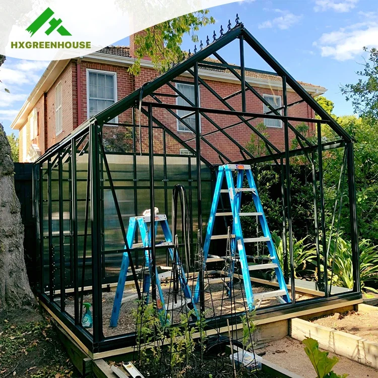 New widely used large glass agricultural greenhouses