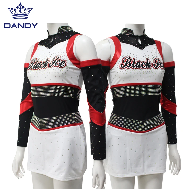 Hot Sales Style Women Cheerleader Costumes For Girls Adults Cheerleading Clothes Tops and Skirt