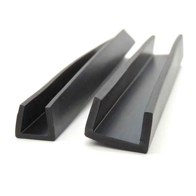 Extruded u shaped rubber channel edge EPDM strip for panel