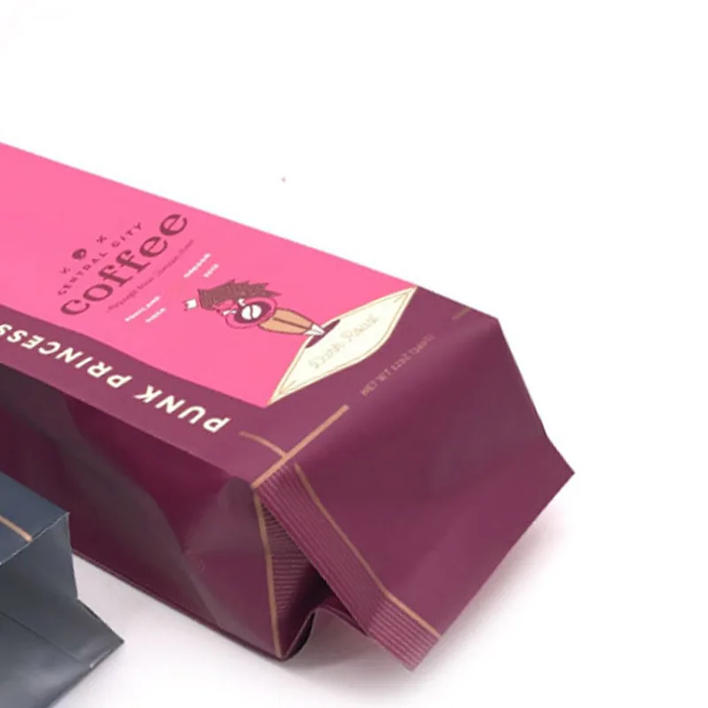 Laminated Plastic 250G-500G-1Kg Espresso/Cafe Packing Custom Print Flat Bottom No Valve Coffee Packaging Bag