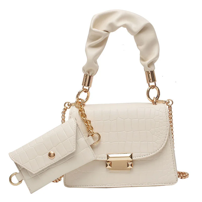 Crossbody Purses for Women Top Handle Satchel Stone Crocodile Print Leather Shoulder Handbags Evening Clutch Bags