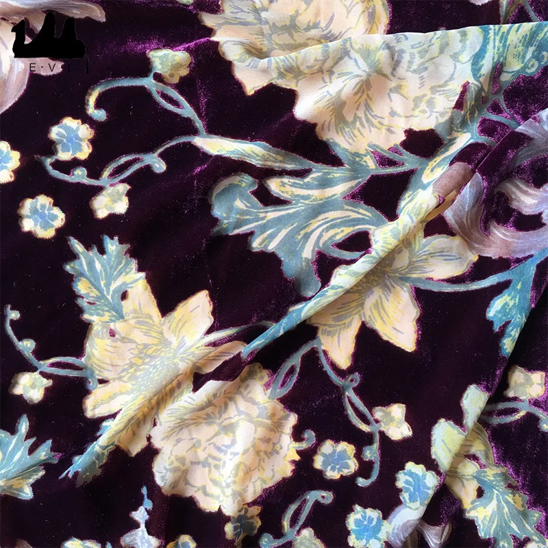 
2019 New design Burn Out Silk Viscose Velvet 