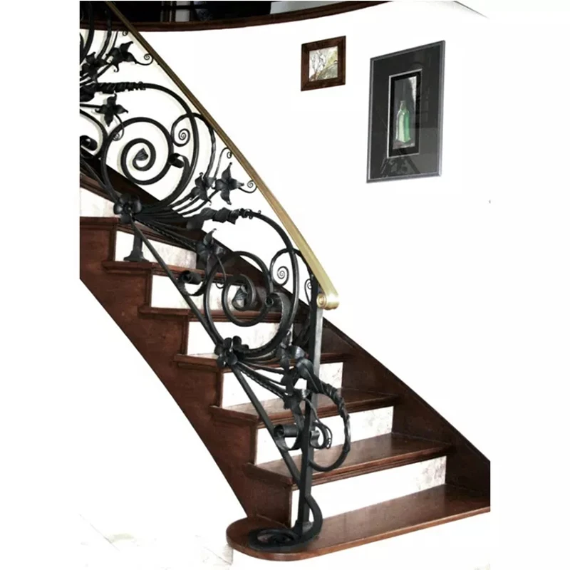 indoor used metal low costing interior balusters wrought iron indoor stair railing height prices philippines