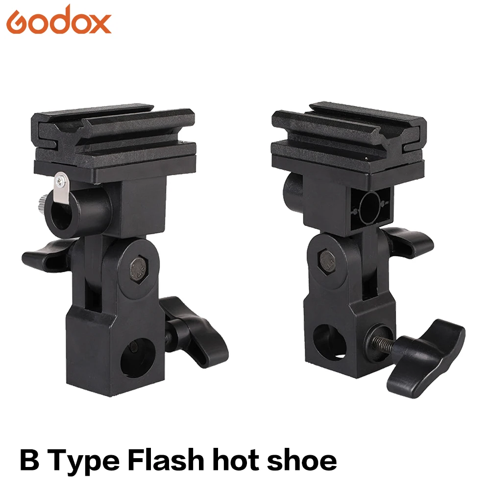 Godox B type Bracket Holder flash light bracket for speedlite umbrella softbox Flash Hot Shoe Umbrella Holder Swivel bracket
