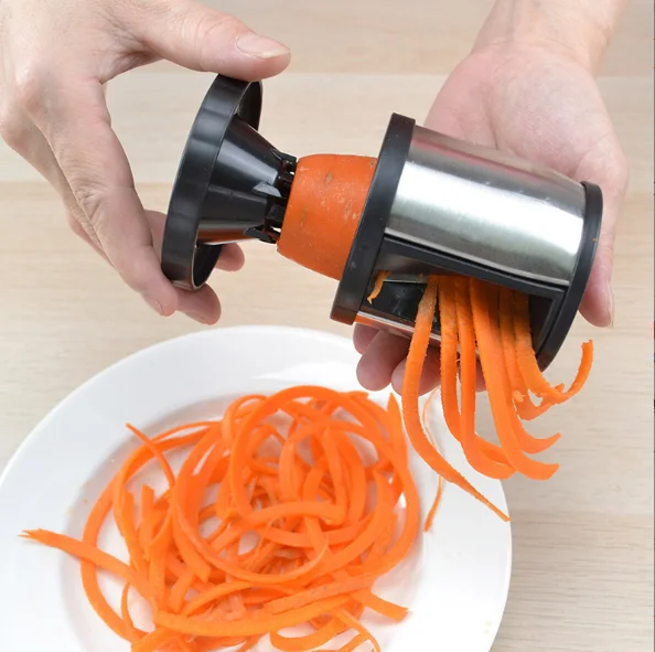Vegetable Spaghetti Spiralizer Slicer Easy Spiral Noodle Carrot Kitchen Tools Carrot Grater With Cleaning Brush