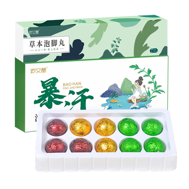 MIAOAITANG Herbal Essence Burst Into Sweat Foot Bath Pills Argy Wormwood Instant Solution