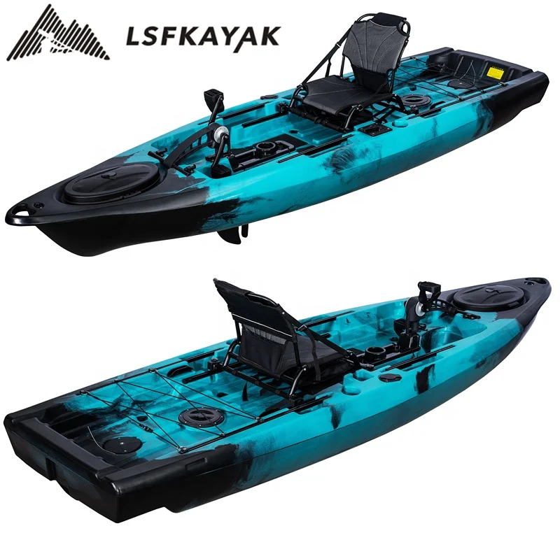 8ft 10ft 11ft 13ft plastic pedal fishing kajak  boat pedal drive sports fishing boat kayak with motor pedal