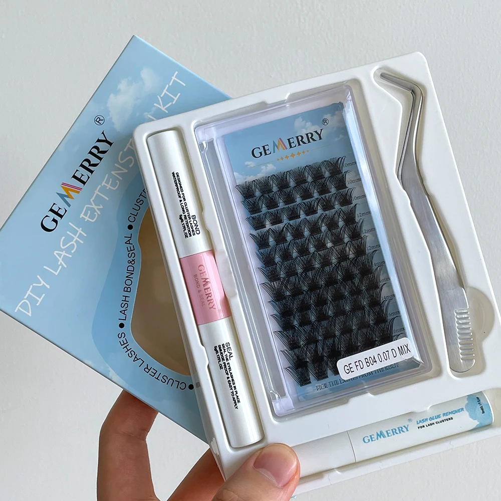 New coming 20D 30D 40D effect private label Individual Cluster Lashes Natural DIY Promade Heat Bonded Eyelash Extension