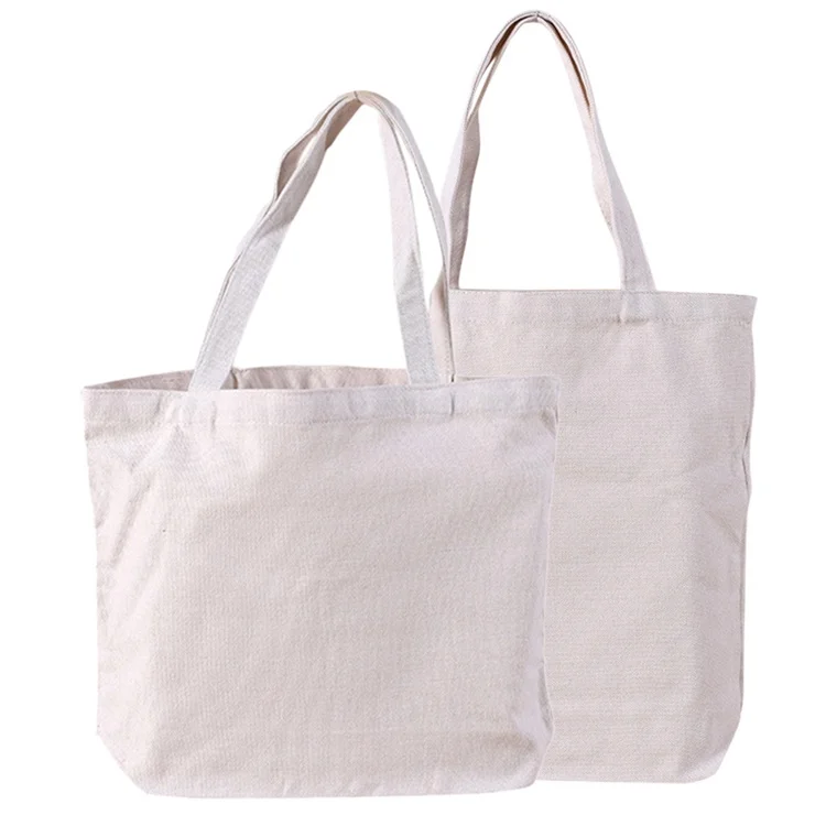 Wholesale Custom Print Logo Cheap Reusable Shopping Bags Plain White Blank Cotton Canvas Tote Bag