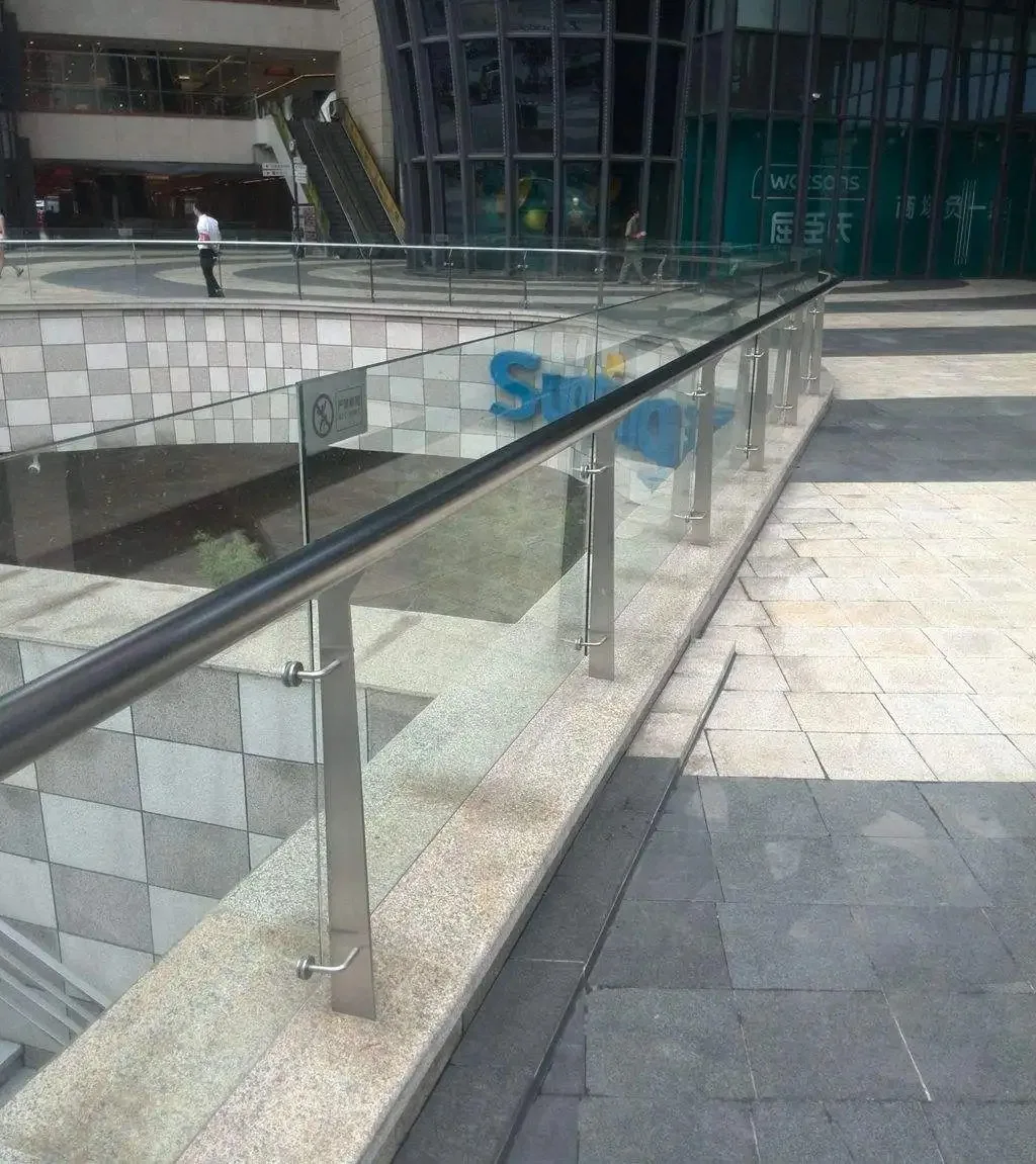 Good Quality Outdoor Glass Railing Balustrades Post Stainless Steel Stair Handrails Post for Mall