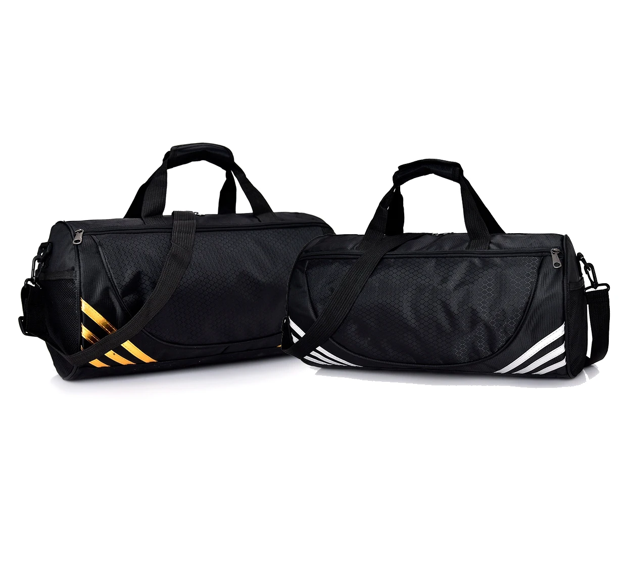 Zip Large Round Barrel Travel Polyester Custom Cheap Duffle Sports Bag For Women Girls