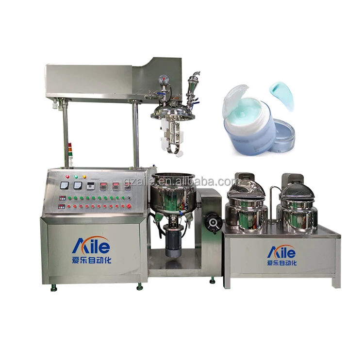 Intelligent lifting type vacuum homogenizer emulsifier machine suitable for cosmetics mainly used in cream emulsion production
