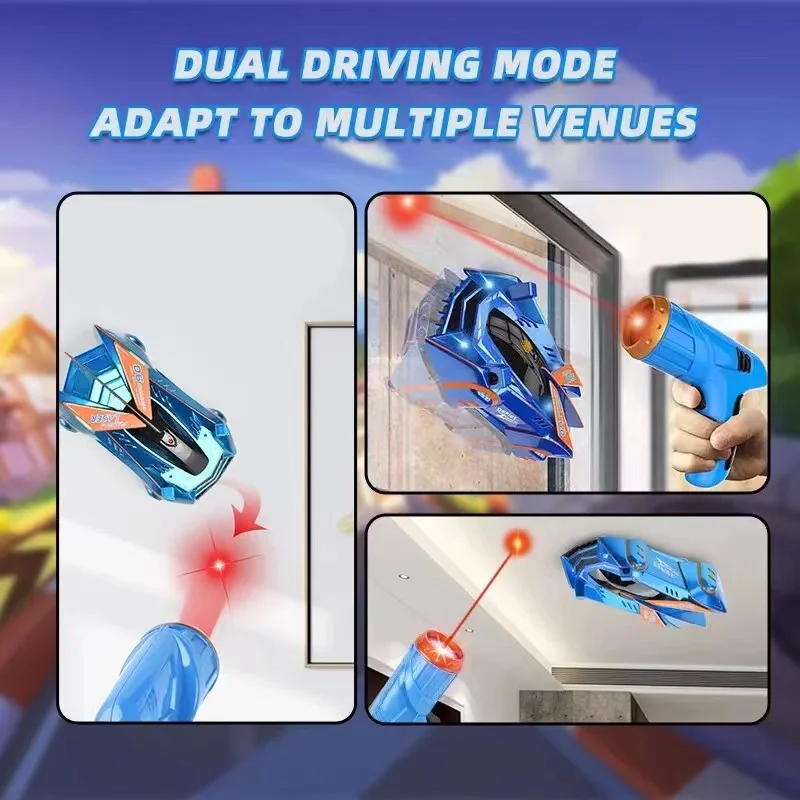Rc Stunt Infrared Laser Wall Car Tracking Ceiling Climbing Follow Light Drift 360 Rotating Electric Anti Gravity Car Toys