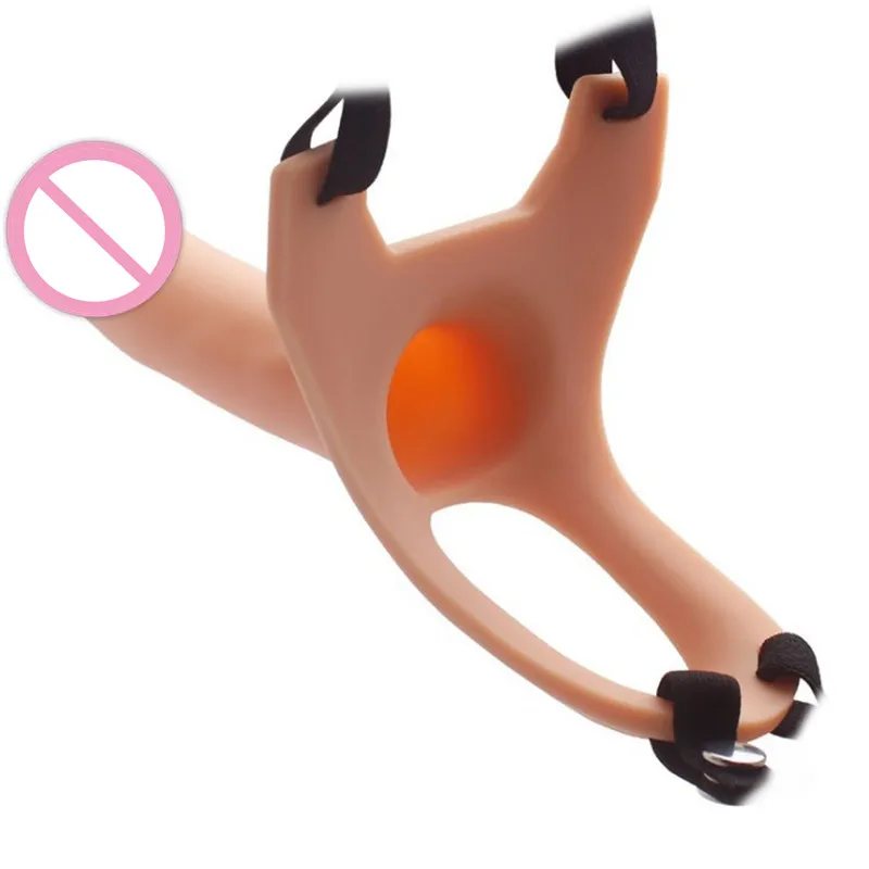 Страпон фаллоимитатор удлинитель пениса полый член увеличитель носимый презерватив для геев и мужчин