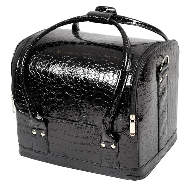 Large Faux Leather Beauty Cosmetic Makeup Vanity Case Bag Nail Art Box XY-441