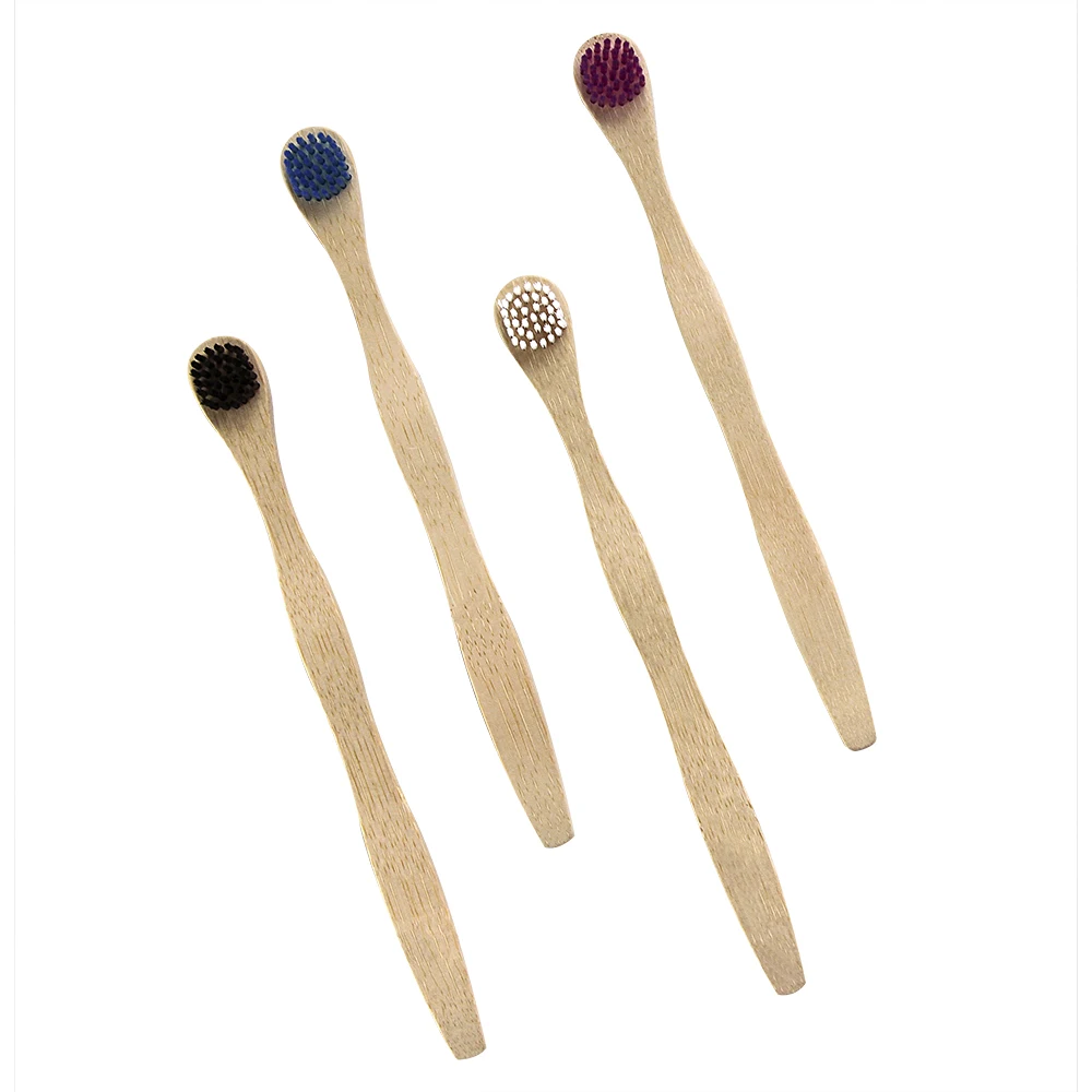 Natural biodegradable bamboo private label bamboo tongue brush tongue scraper tongue cleaner