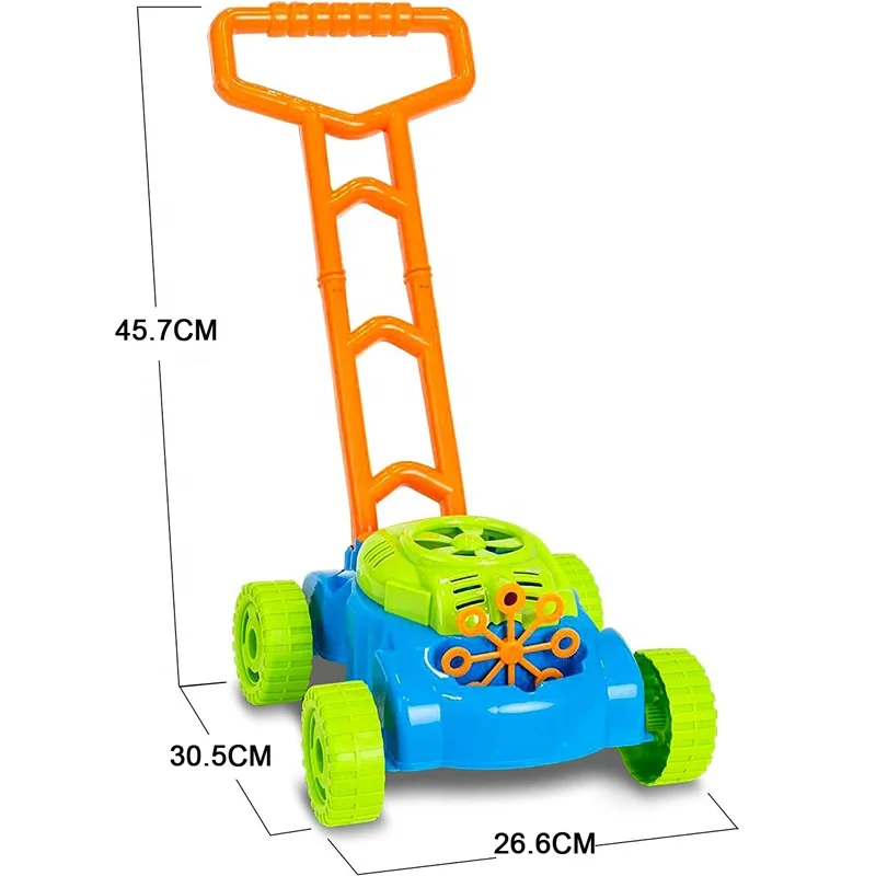 Amazon Hot Selling Electronic Bubble Blower Machine Toys Bubble Lawn Mower Toy for Kids