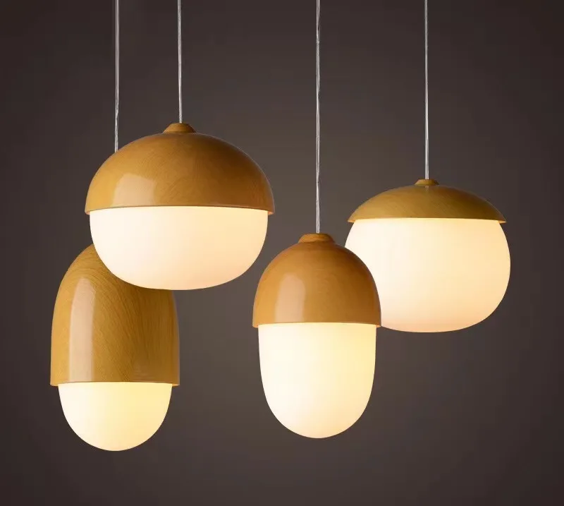 Lumind chandeliers pendant lights decoration single head Japanese wooden chandelier lighting wooden pendant light