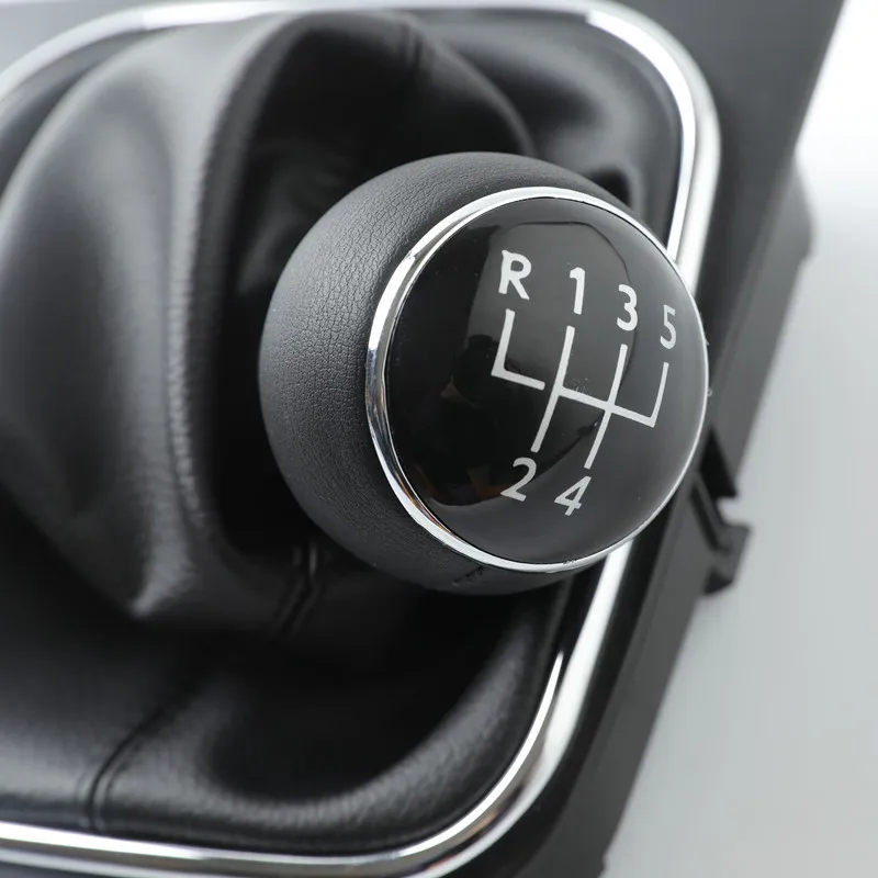 5 6 Speed black Stitch Leather gaitor boot frame Gear Shift control Knob for golf VI