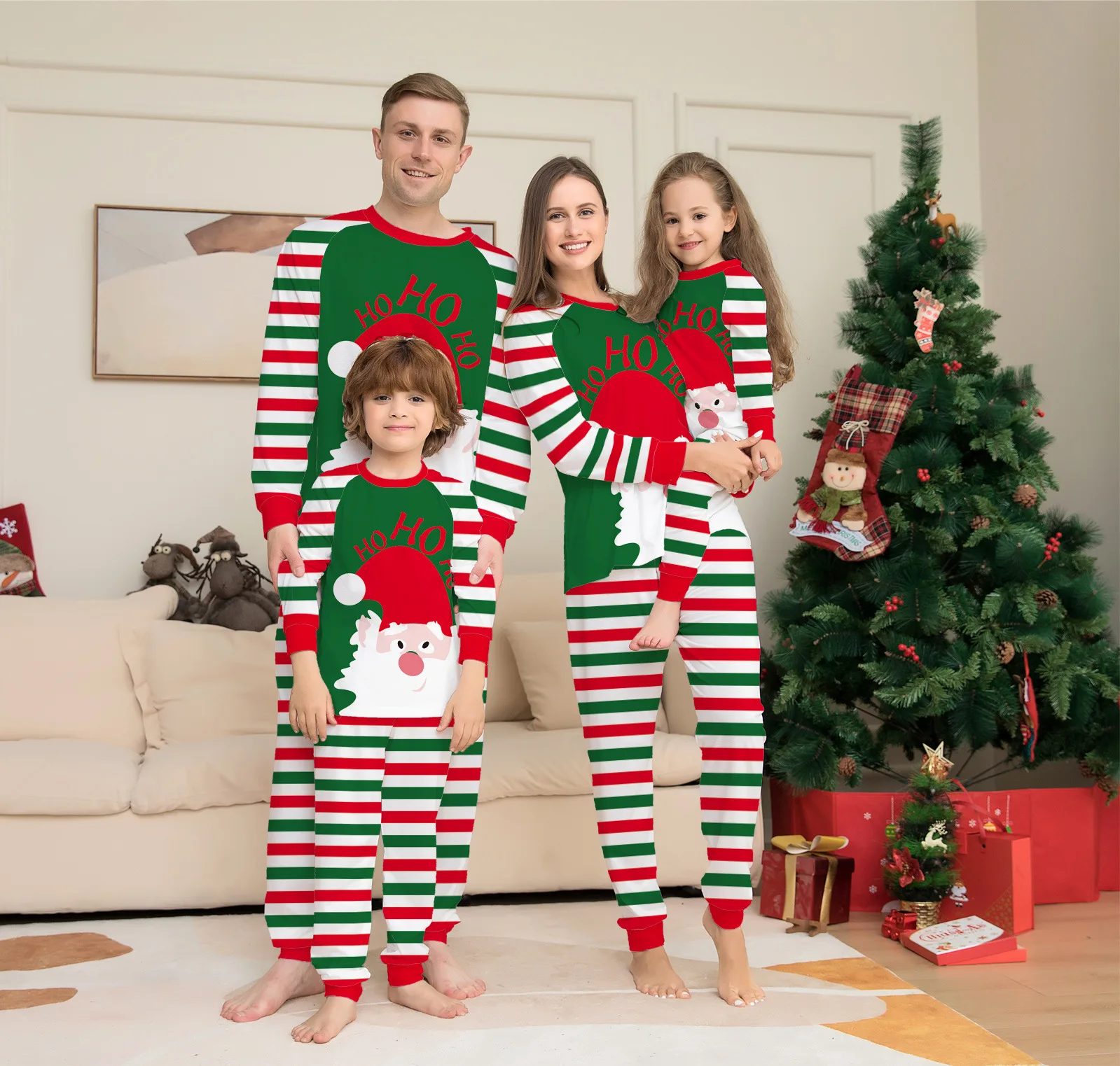 PASUXI Wholesale Christmas Pyjamas Sets Pjs Print Adult Onesie Kids Baby Clothes Matching Family Christmas Pajamas