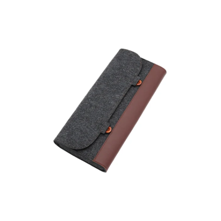 Wholesale Felt Keyboard Travel Case Simple Wireless Keyboard Bags Soft Scratch Proof Deep Gray Carrying Case
