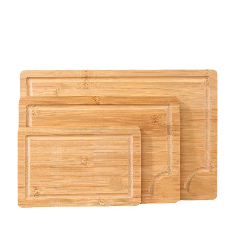 Extra Large Set of 3 Professional kitchen Wooden Cutting Board Set Bamboo Cutting Board for Meat